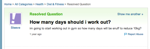 How many days should i work out    Yahoo  Answers